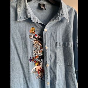 Vintage Warner Bros Button Up